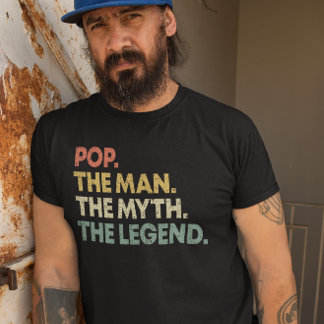 Camiseta Pop El Hombre El Mito La Leyenda Retro Pops Papá