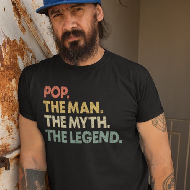 Camiseta Pop El Hombre El Mito La Leyenda Retro Pops Papá (Subido por el creador)