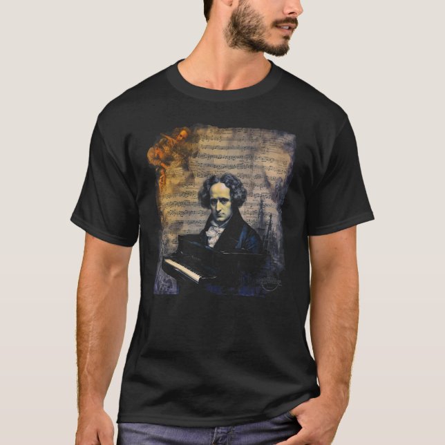 Camiseta Pop Felix Mendelssohn Pianist (Anverso)