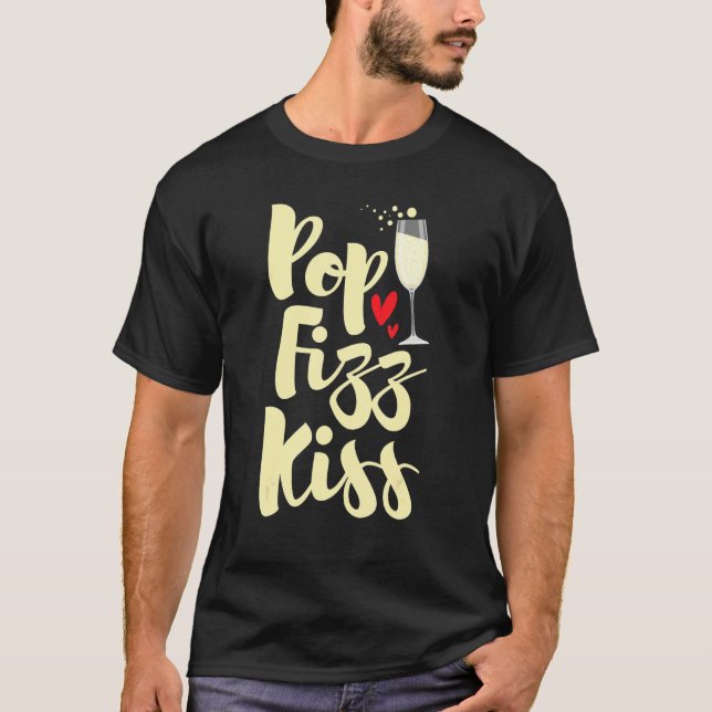 Camiseta Pop Fizz Kiss Nochevieja Feliz Año Nuevo (Anverso)