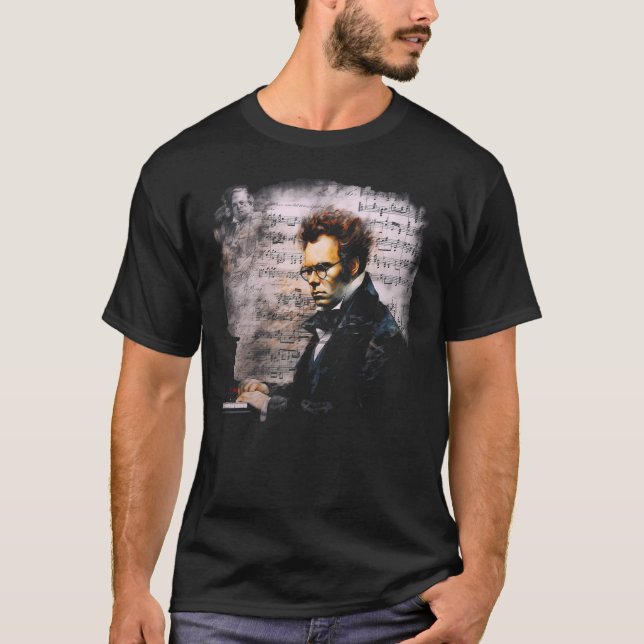 Camiseta Pop Franz Schubert Music Composer Pianist (Anverso)