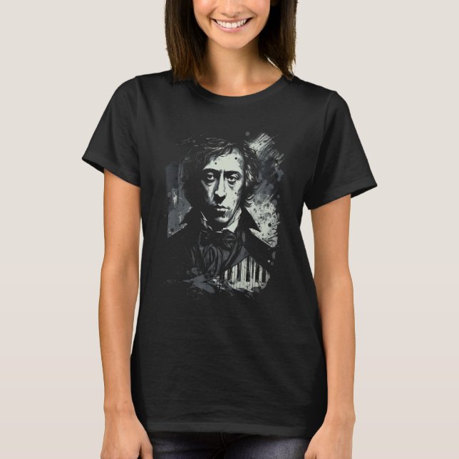 Camiseta Pop Frederic Chopin Music Composer Piano (Anverso)
