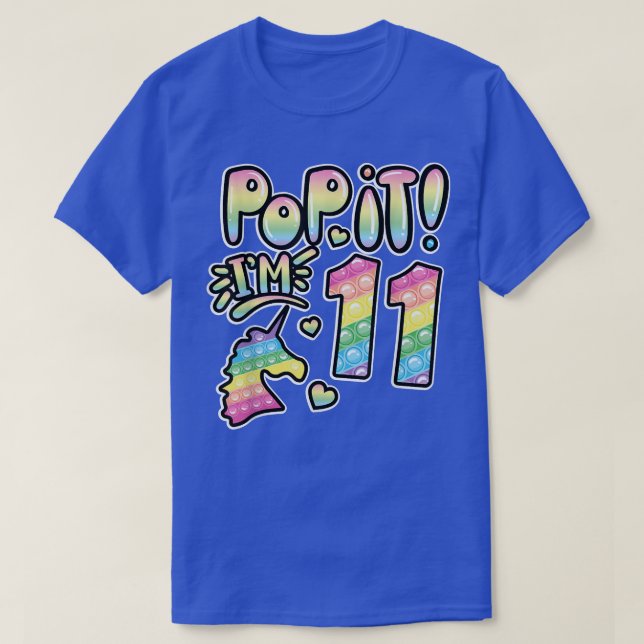 Camiseta Pop It 11th Birthday Chica Boys Fidget de 11 años  (Diseño del anverso)