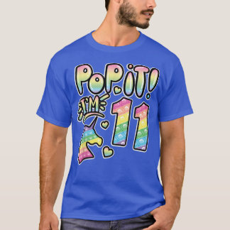 Camiseta Pop It 11th Birthday Chica Boys Fidget de 11 años