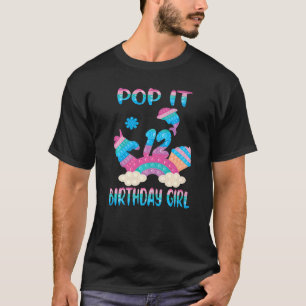 Camiseta Pop it 12 años Chica de cumpleaños Fidget Toy Birt