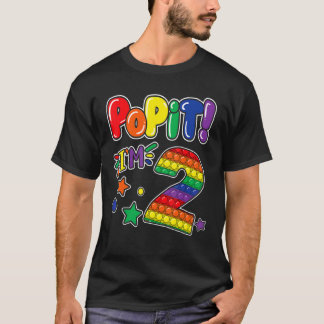 Camiseta Pop It 2º Chicas de cumpleaños niños de 2 años de