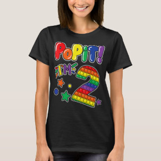 Camiseta Pop It 2º Chicas de cumpleaños niños de 2 años de 