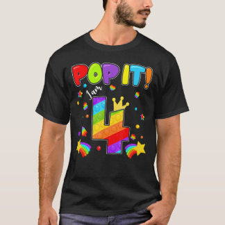 Camiseta Pop It 4º Chicas de cumpleaños niños de 4 años de 