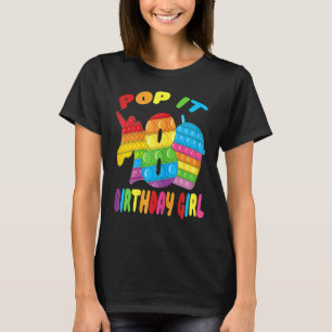 Camiseta Pop It 8º Chica de cumpleaños Fidget Pop Unicorn &