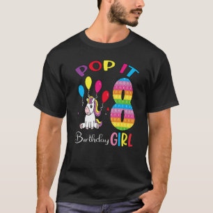 Camiseta Pop It 8Años Chica De Cumpleaños Fidget Toy Para U