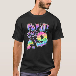 Camiseta Pop It 9º Chicas De Cumpleaños Niños De 9 Años