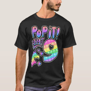 Camiseta Pop It 9º Chicas de cumpleaños niños de 9 años de 