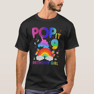 Camiseta Pop It 9 Chica De Cumpleaños Para Chicas De 9 Años