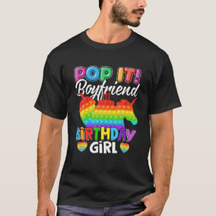 Camiseta Pop It Boyfriend Chica de cumpleaños Fidget Kid Ma