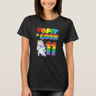 Camiseta Pop It Corn Happy 11th Unicorn Cumpleaños Once Cut