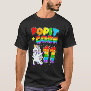 Camiseta Pop It Corn Happy 11th Unicorn Cumpleaños Once Cut