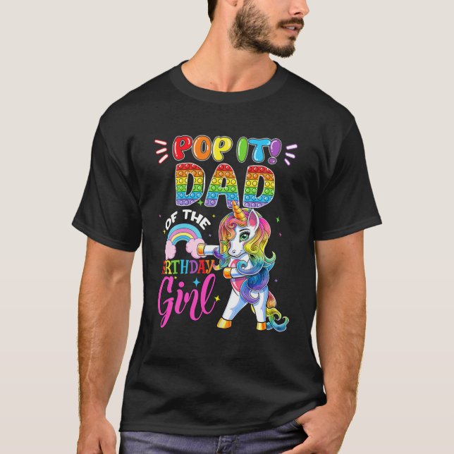 Camiseta Pop It Dad Del Chica De Cumpleaños Fidget Toys Uni (Anverso)