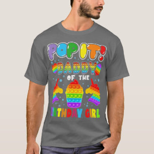 Camiseta Pop it Daddy de la Chica de cumpleaños Fidget Kid 