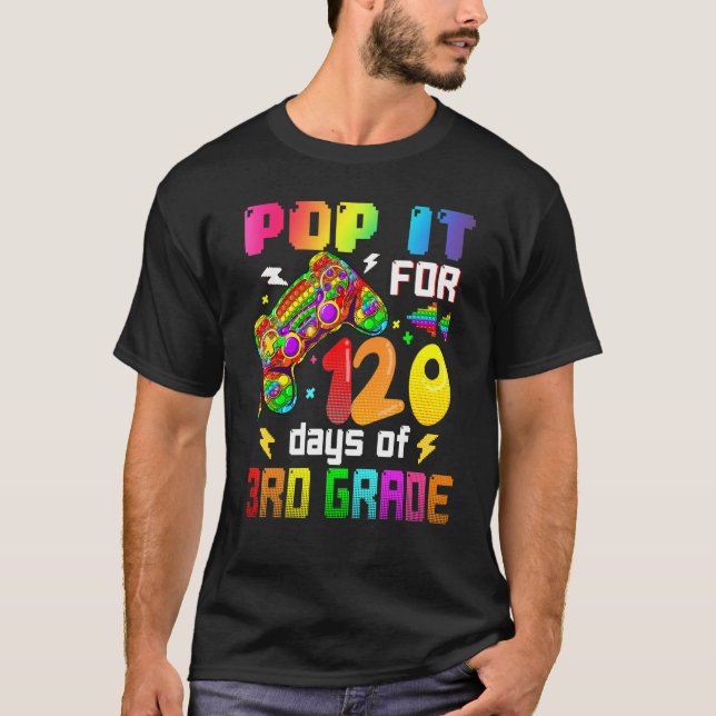 Camiseta Pop It Durante 120 Días De Poppin De Videojuego De (Anverso)