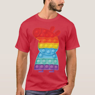 Camiseta Pop It Fidget Juego pequeño cerdo lindo para niños