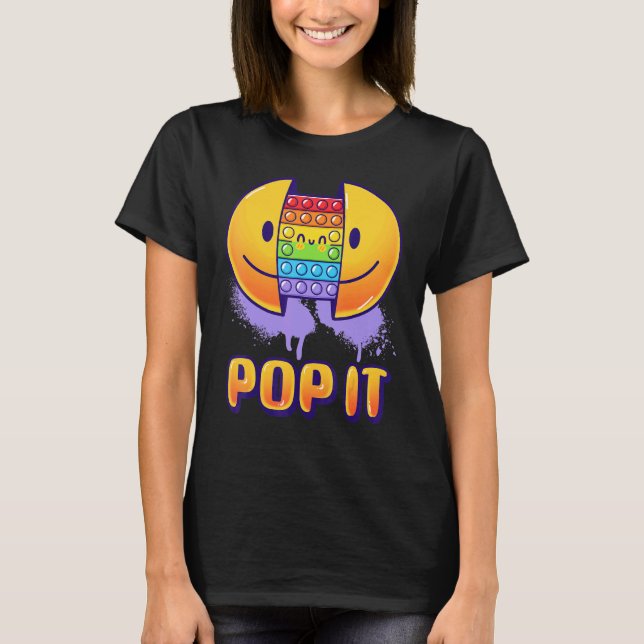 Camiseta Pop it Fidget Popping Toy's Fidget Bubble Popper (Anverso)
