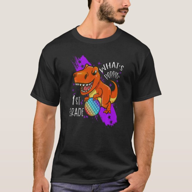 Camiseta Pop It Fidget Toy Dinosaur Rex De Vuelta A La Escu (Anverso)