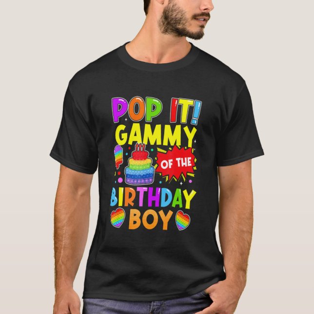 Camiseta Pop It Gammy De La Familia De Niños Fidget (Anverso)