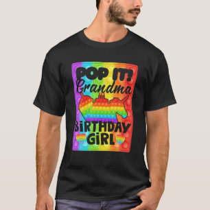 Camiseta Pop It Grandad Chica de cumpleaños Fidget Kid Mate