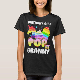 Camiseta Pop It Granny Del Centro De Hielo Unicorn Chica De