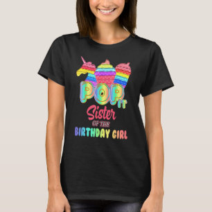 Camiseta Pop It Hermana De La Familia Fidget Chica De Cumpl