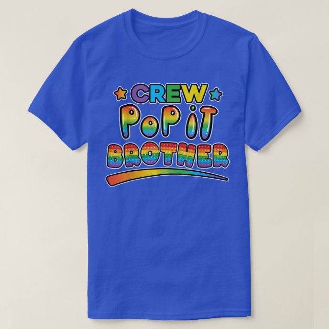 Camiseta Pop It, hermano del equipo de cumpleaños del chica (Diseño del anverso)