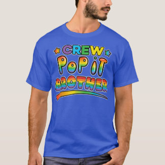 Camiseta Pop It, hermano del equipo de cumpleaños del chica