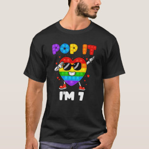 Camiseta Pop It I m 7 Birthday Chica Pop Fidget Gráfico Dab