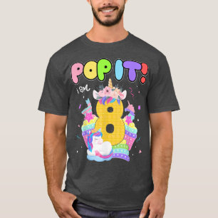 Camiseta Pop it I'm 8 Birthday kid Pop Fidget Toys Graphic 