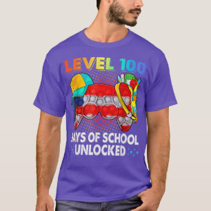 Camiseta Pop It Level 100 Días De Video Gam De La Escuela D
