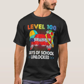 Camiseta Pop It Level 100 Días De Video Gam De La Escuela D