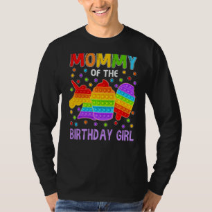 Camiseta Pop It Mamá De La Familia Del Chica De Cumpleaños 