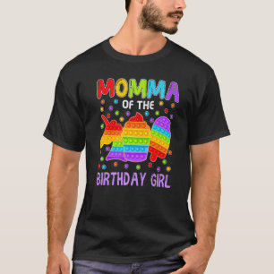 Camiseta Pop It Momma Of The Birthday Chica Fidget Kid Fami