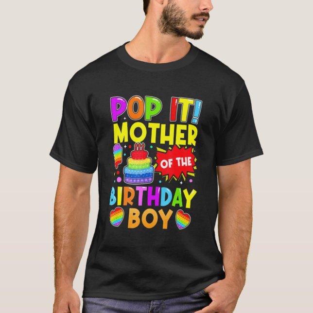 Camiseta Pop It Mother Del Niño De Cumpleaños Fidget Kids F (Anverso)