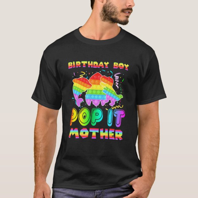 Camiseta Pop It Mother Of The Birthday Boy It Shark Din (Anverso)