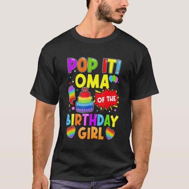 Camiseta Pop It Oma De La Familia De Niños Chicas De Cumple (Anverso)