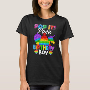 Camiseta Pop It Papa Birthday Boy Fidget Kid Matching Famil