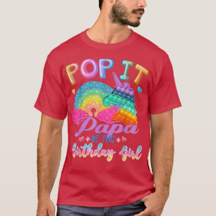 Camiseta Pop it Papa de la familia de Chicas Fidget Kids