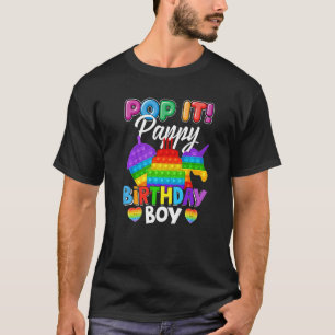 Camiseta Pop It Pappy Birthday Boy Fidget Kid Matando Fami