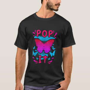 Camiseta Pop It Pink Butterfly Fidget Toy Para Chicas