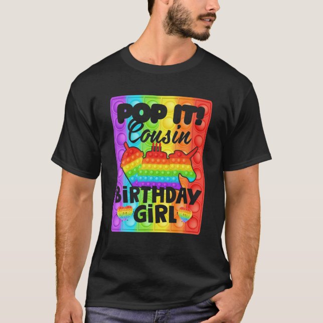 Camiseta Pop It Primo Chica de cumpleaños Fidget Kid Mateo  (Anverso)
