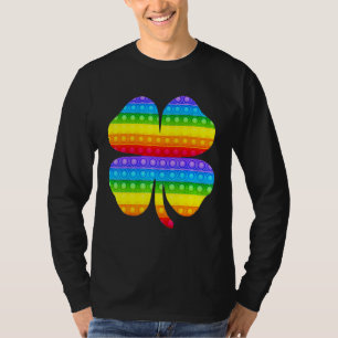 Camiseta Pop It Shamrock St Patricks Day Funny Para Estudia