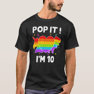 Camiseta Pop it soy el Chica de los 10 años papá Fidget Toy