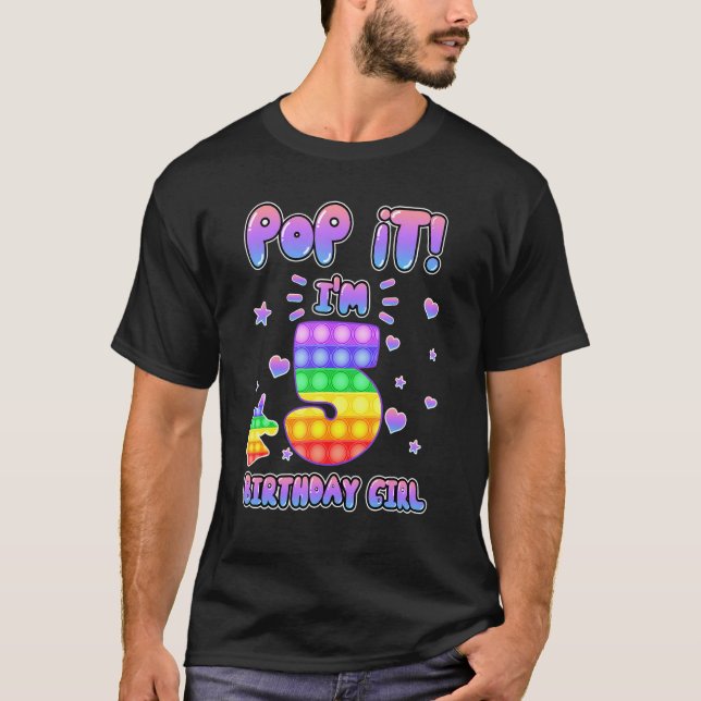 Camiseta Pop It, tengo 5 años (Anverso)