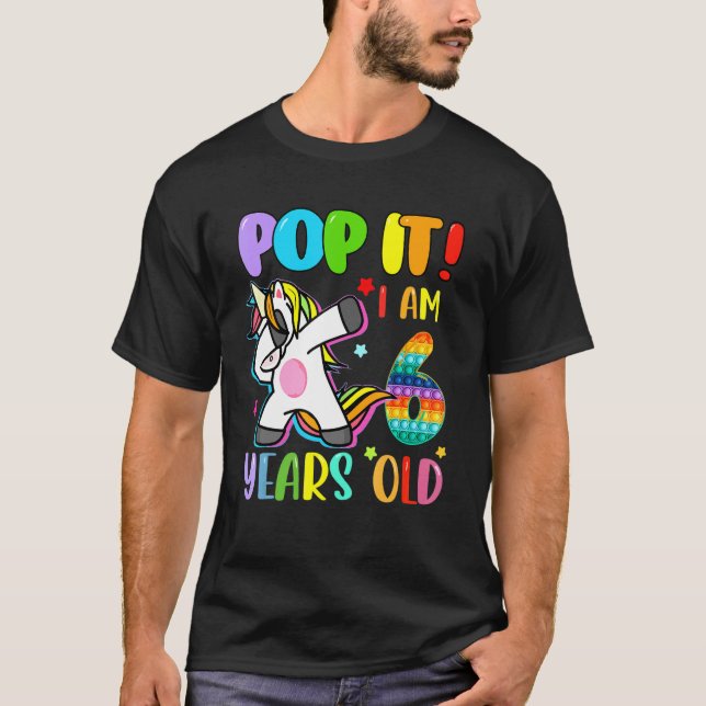 Camiseta Pop it Tengo 6 Años (Anverso)